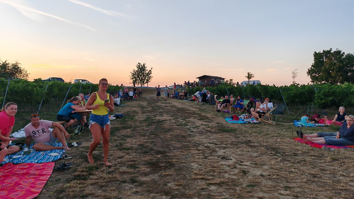 Noc svatého Vavřince na vinici Peklo v Šatově 8. srpna 2025
