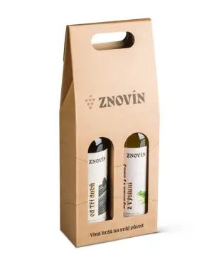 Papírový nosič s logem 2 × 0,75 l