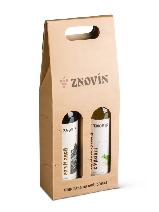 Papírový nosič s logem 2 × 0,75 l