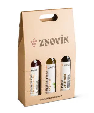 Papírový nosič s logem 3 × 0,75 l